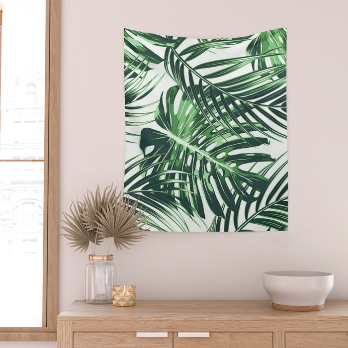 Tropical Leaves 4 Wall Tapestry Gallery Image 2