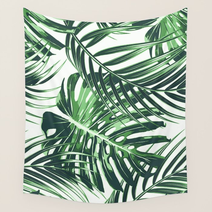 Tropical Leaves 4 Wall Tapestry Gallery Image 1
