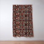 Sweethearts - red, black, and cream Window Curtain Gallery Image 3