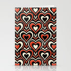 Sweethearts - red, black, and cream Stationery Card Gallery Image 2