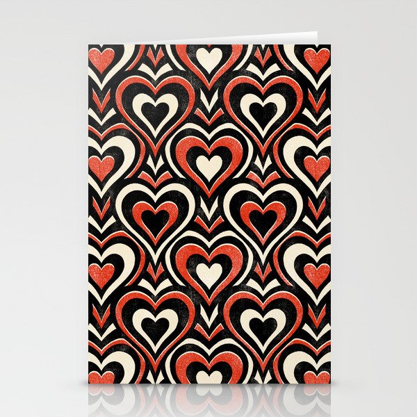 Sweethearts - red, black, and cream Stationery Card Gallery Image 2