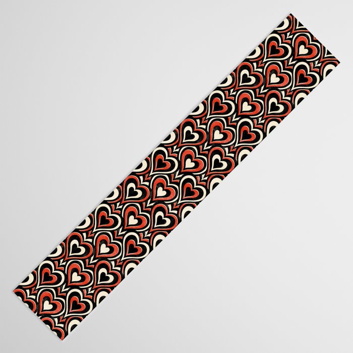 Sweethearts - red, black, and cream Table Runner Gallery Image 3