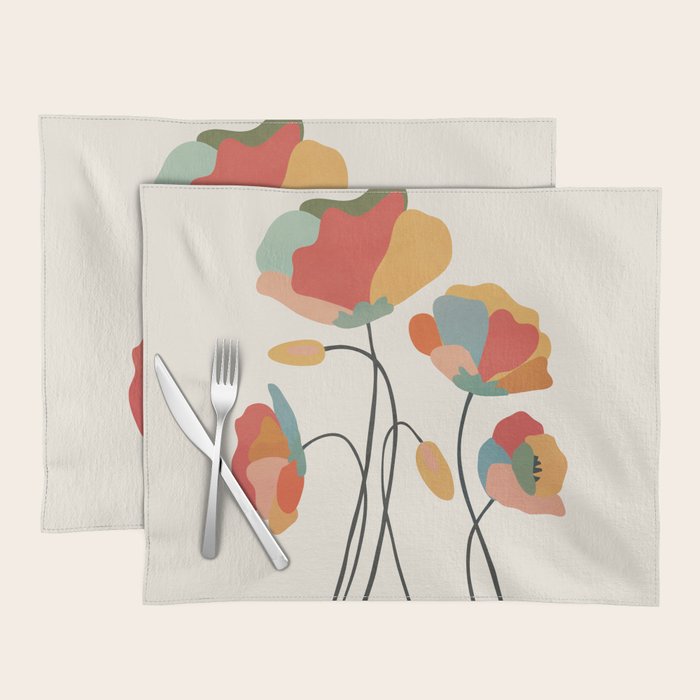 Colorful Flowers Placemat Gallery Image 1