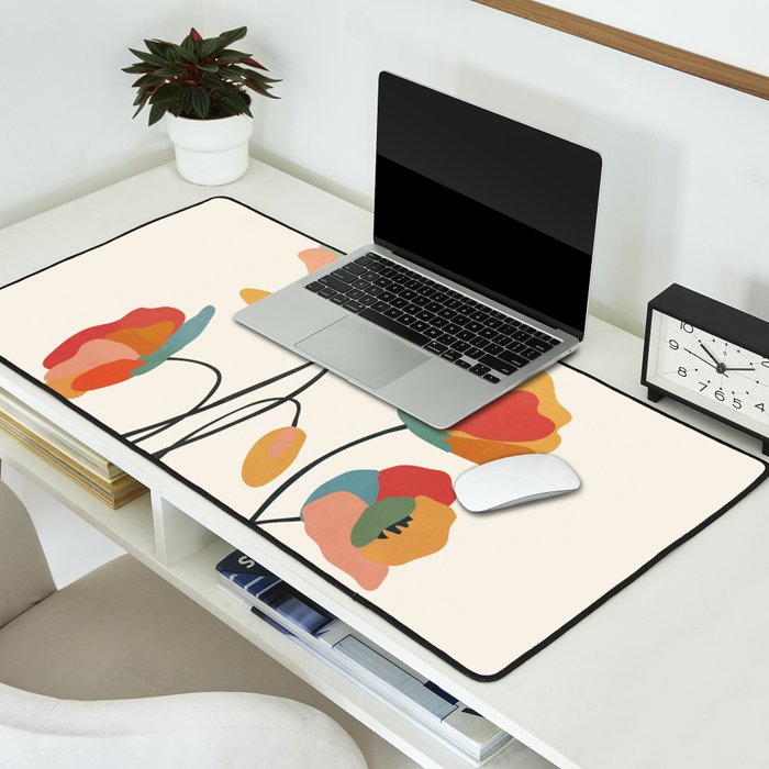 Colorful Flowers Desk Mat Gallery Image 2