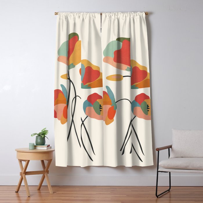Colorful Flowers Window Curtain Gallery Image 5