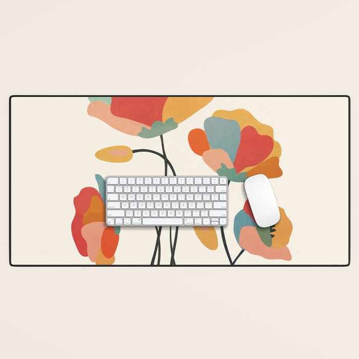Colorful Flowers Desk Mat Gallery Image 1