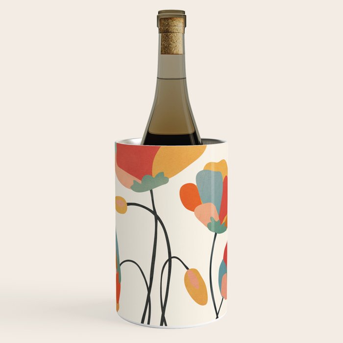 Colorful Flowers Wine Chiller Gallery Image 1