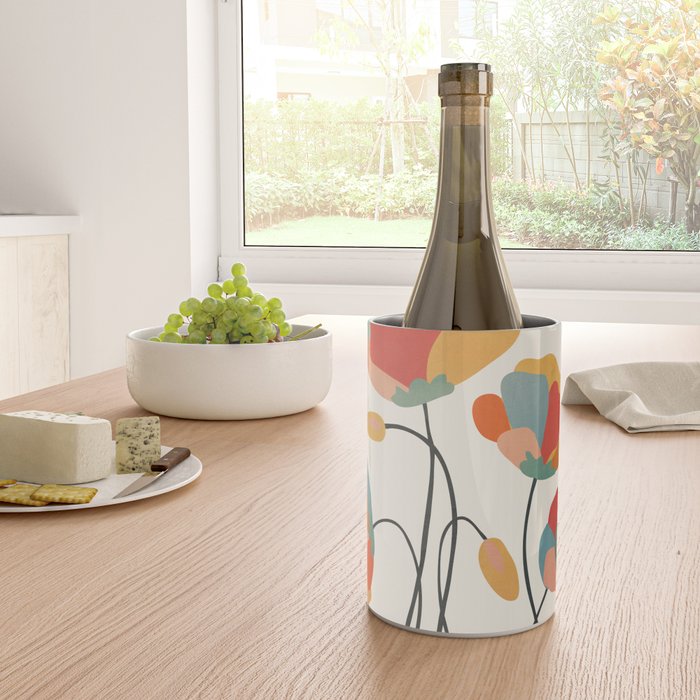 Colorful Flowers Wine Chiller Gallery Image 4