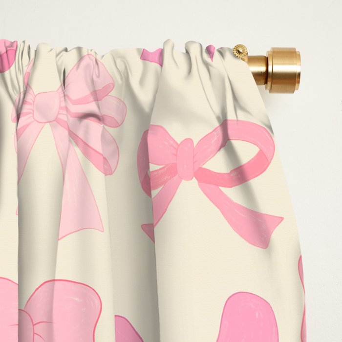 Pink Bows Window Curtain Gallery Image 2