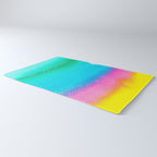 Rainbow, Watercolor Painting Abstract Colorful Fun, Urban Eclectic Contemporary Party Bohemian Rug Gallery Image 3