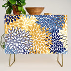 Floral Blooms, Yellow and Blue Flowers Credenza Gallery Image 1