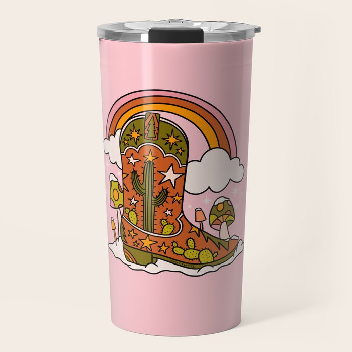 Christmas Cowboy Boots Travel Mug Gallery Image 1