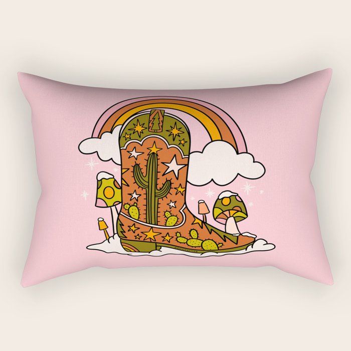 Christmas Cowboy Boots Rectangular Pillow Gallery Image 1