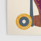 Retro Roller Skates - Fuchsia & Orange Poster Gallery Image 3