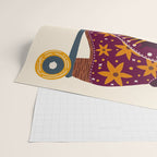 Retro Roller Skates - Fuchsia & Orange Wrapping Paper Gallery Image 2