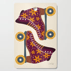 Retro Roller Skates - Fuchsia & Orange Cutting Board Gallery Image 1