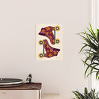 Retro Roller Skates - Fuchsia & Orange Poster Gallery Image 2