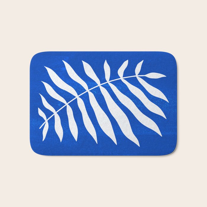 Wild Ferns: Persian Blue Edition Bath Mat Gallery Image 1