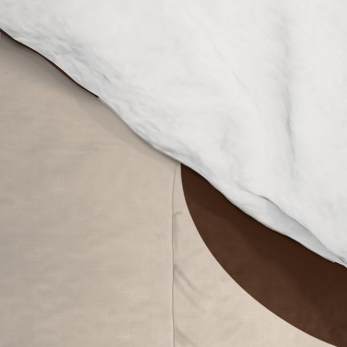 Retro 70s Aesthetic Abstract Mid Century Modern Minimalist Piquet Pattern Brown and Orange Comforter Gallery Image 4