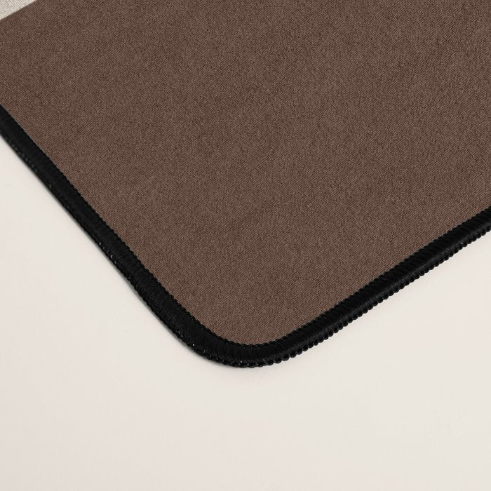 Retro 70s Aesthetic Abstract Mid Century Modern Minimalist Piquet Pattern Brown and Orange Desk Mat Gallery Image 4