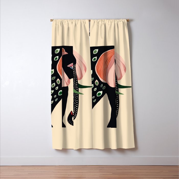 Colorful Elephant Window Curtain Gallery Image 3