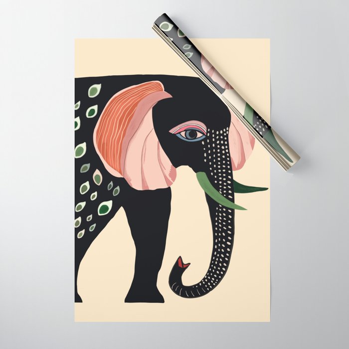 Colorful Elephant Wrapping Paper Gallery Image 1