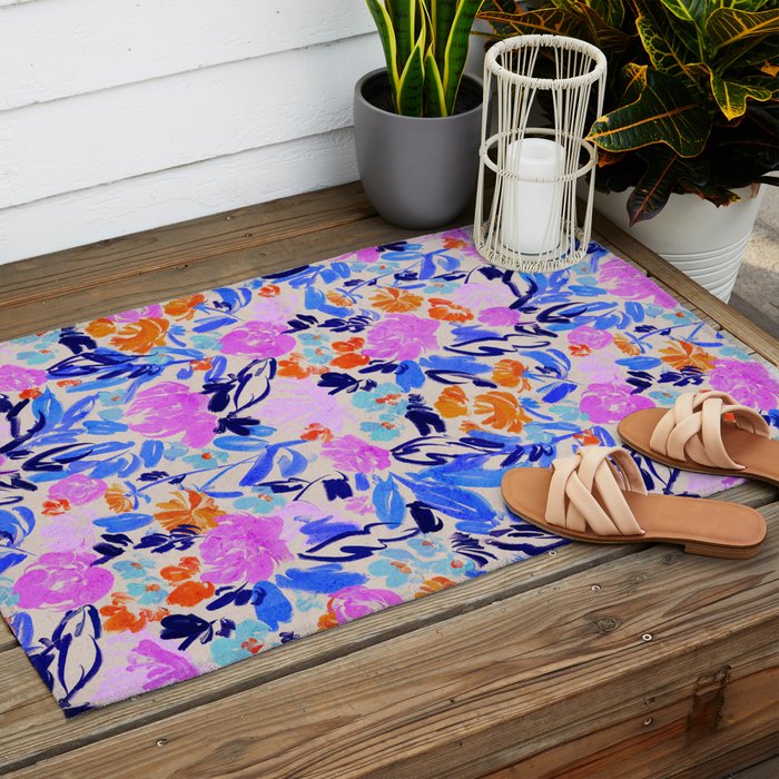 Electric Bloom Outdoor Rug Gallery Image 2