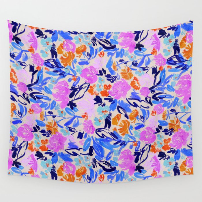 Electric Bloom Wall Tapestry Gallery Image 1