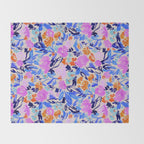 Electric Bloom Throw Blanket Gallery Image 2