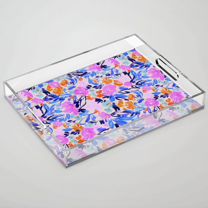 Electric Bloom Acrylic Tray Gallery Image 1