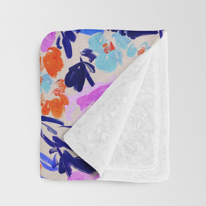 Electric Bloom Throw Blanket Gallery Image 3