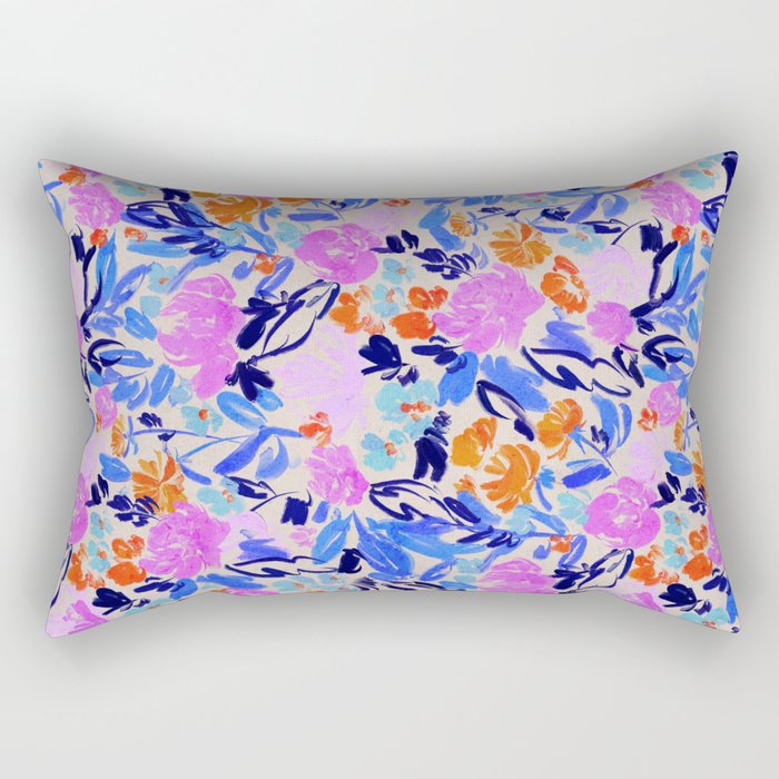 Electric Bloom Rectangular Pillow Gallery Image 1