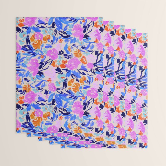 Electric Bloom Wrapping Paper Gallery Image 3