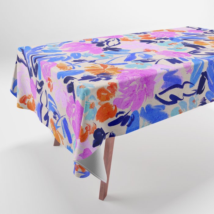 Electric Bloom Tablecloth Gallery Image 1