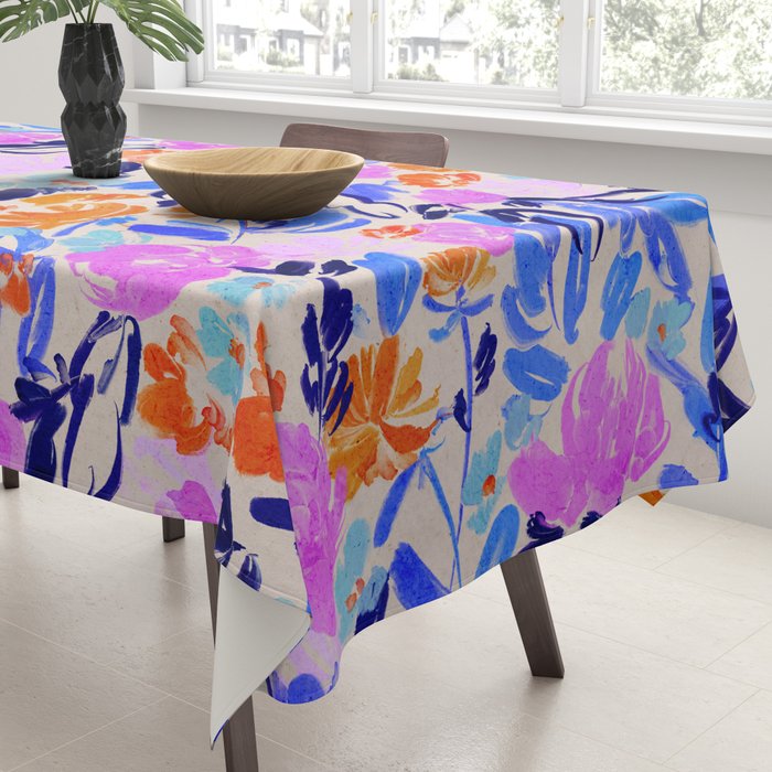Electric Bloom Tablecloth Gallery Image 3