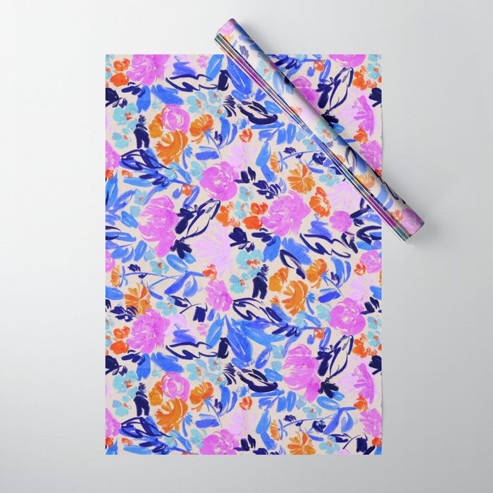 Electric Bloom Wrapping Paper Gallery Image 1