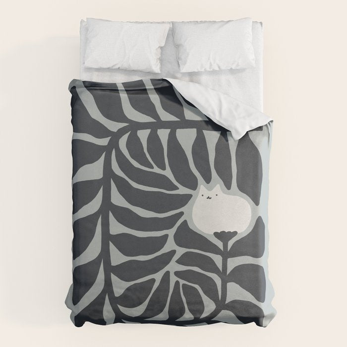 Cat and Plant 81 Duvet Cover Gallery Image 1