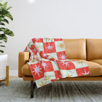 Star Check - Festive Throw Blanket Gallery Image 1