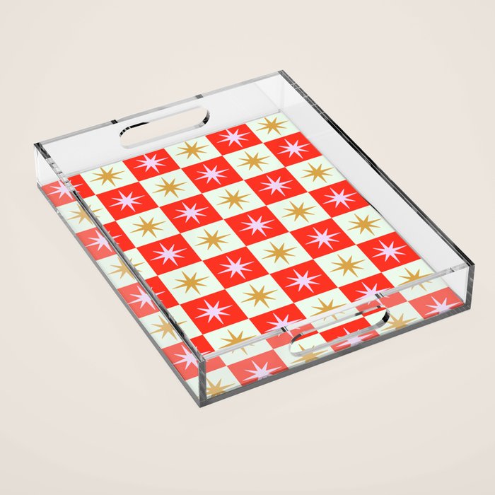 Star Check - Festive Acrylic Tray Gallery Image 1