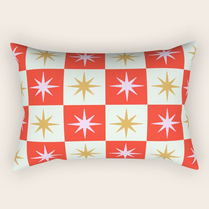 Star Check - Festive Rectangular Pillow Gallery Image 1