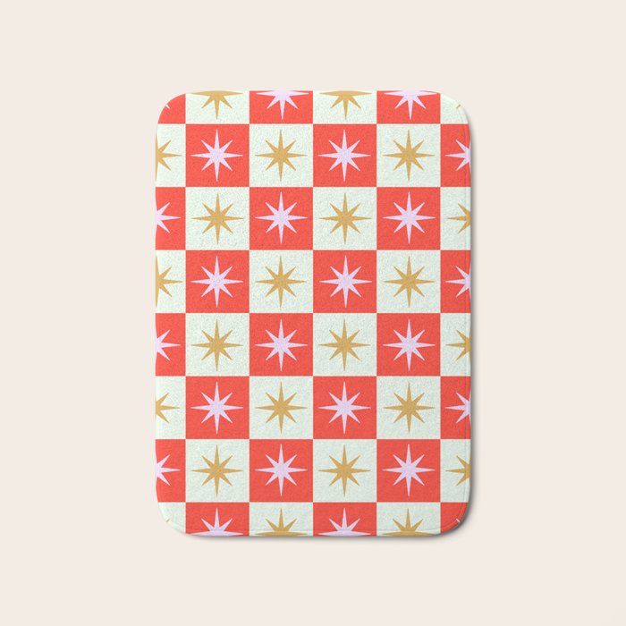 Star Check - Festive Bath Mat Gallery Image 1