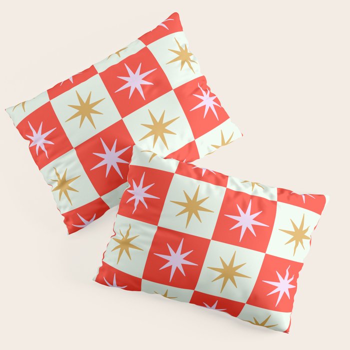 Star Check - Festive Pillow Sham Gallery Image 3