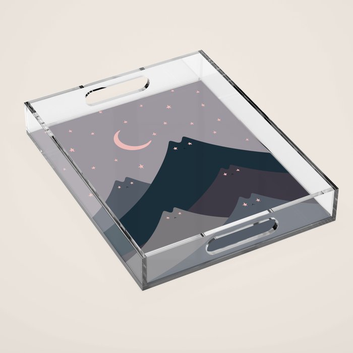 Cat Landscape 116: Starry starry eyes Acrylic Tray Gallery Image 1