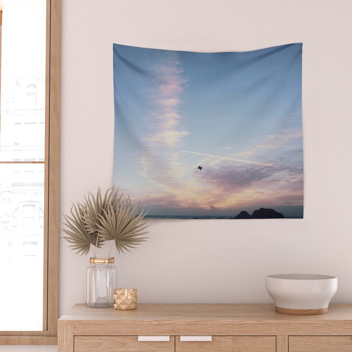 SUNSETS WITH HER II Wall Tapestry Gallery Image 2