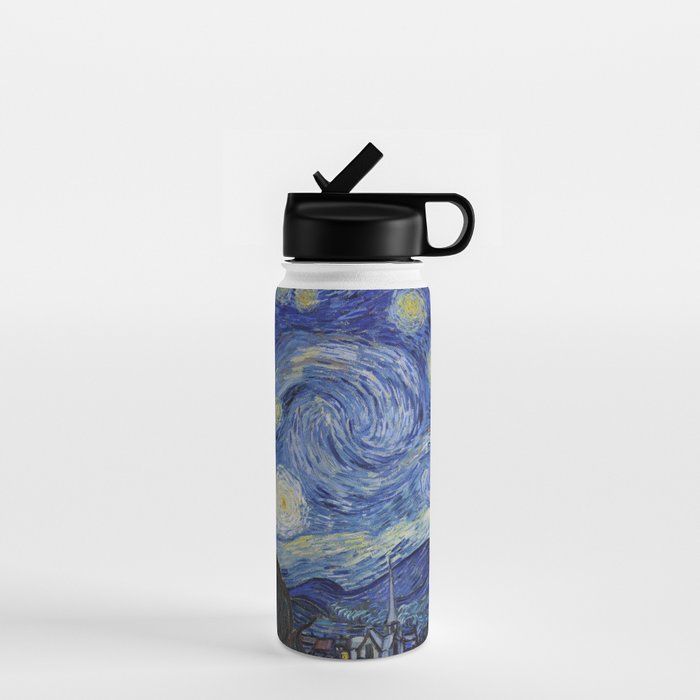 The Starry Night by Vincent van Gogh Water Bottle Gallery Image 1