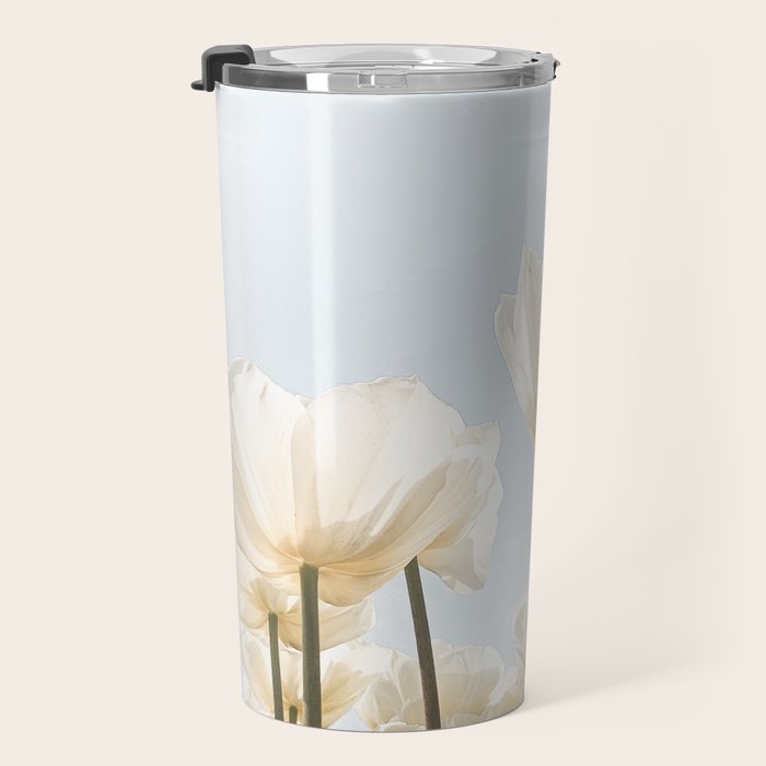 White Tulips In Spring In Holland Photo | Dutch Flowers Art Print |  Europe Travel Photography Travel Mug Gallery Image 3