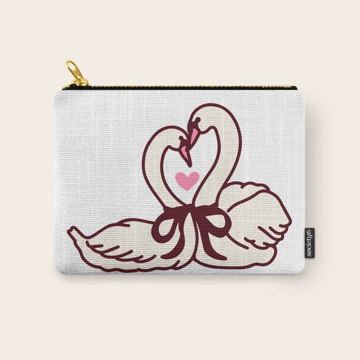 Swan Lovers Carry All Pouch Gallery Image 1