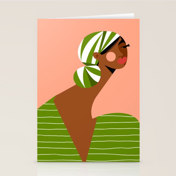 Head Wrapped Beauty Stationery Card Gallery Image 2