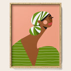 Head Wrapped Beauty Serving Tray Gallery Image 1