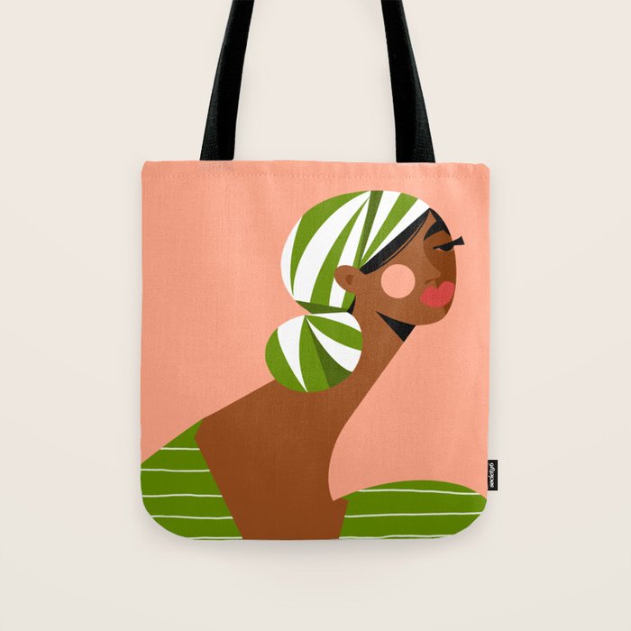 Head Wrapped Beauty Tote Bag Gallery Image 1